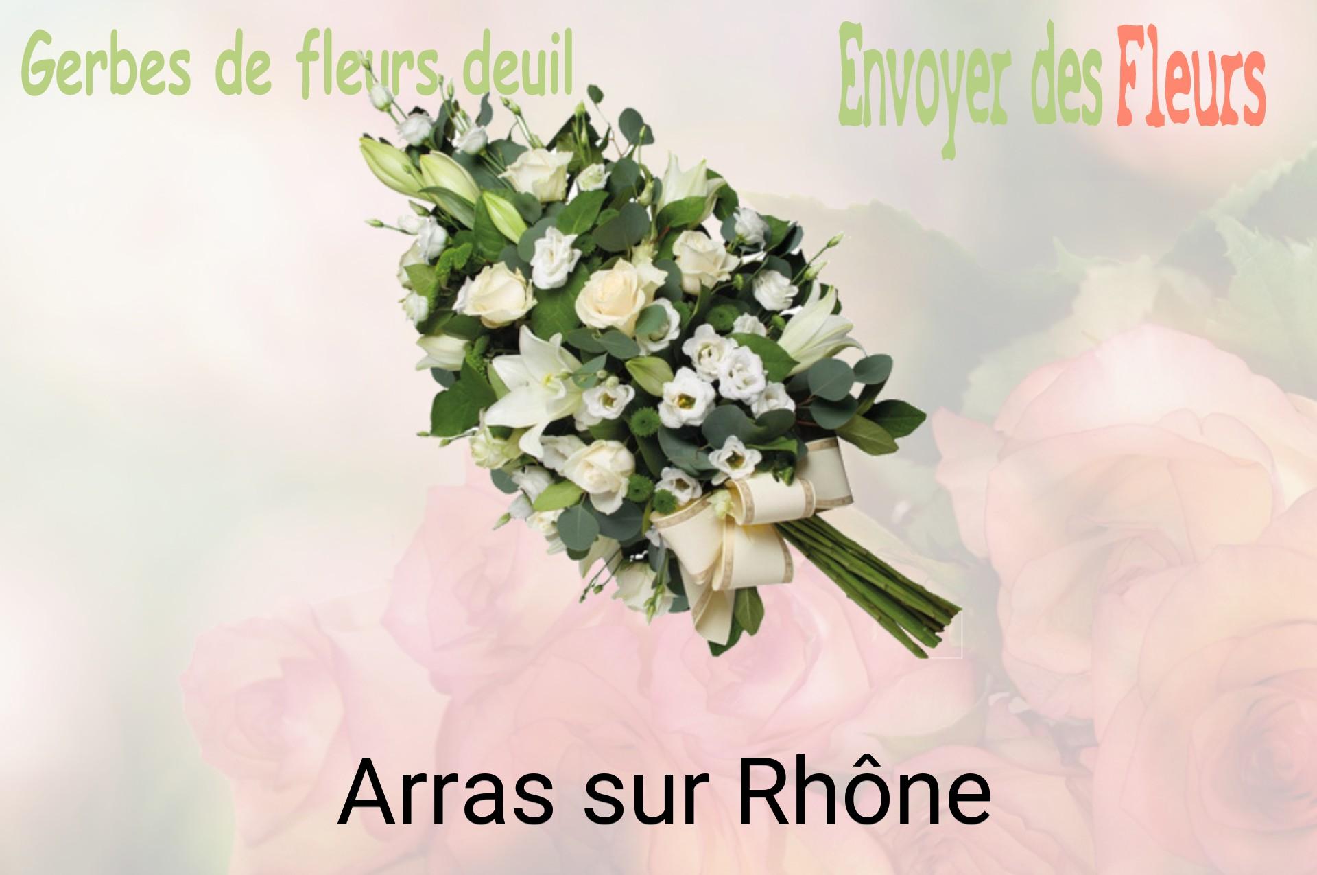 Gerbe de fleurs de deuil livrée à Arras-sur-Rhône